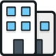 icon of two buildings